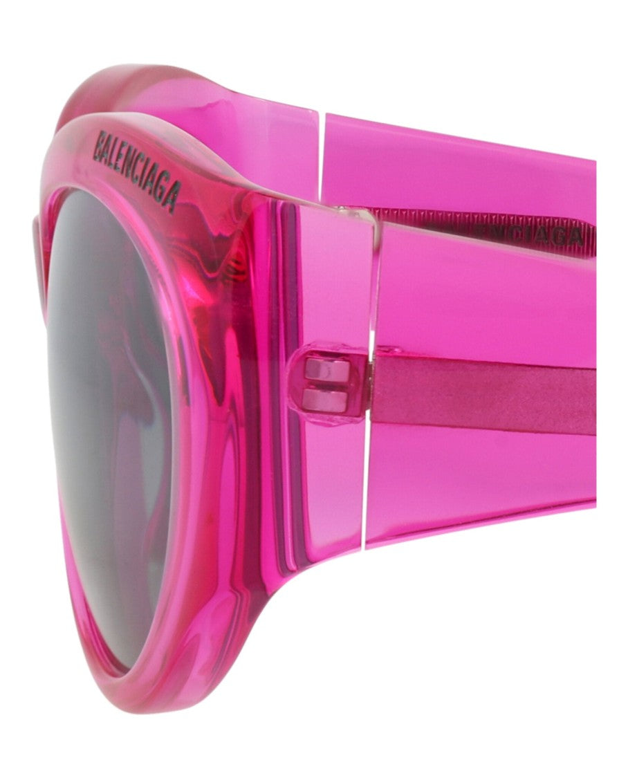Balenciaga Round-Frame Recycled Acetate Sunglasses