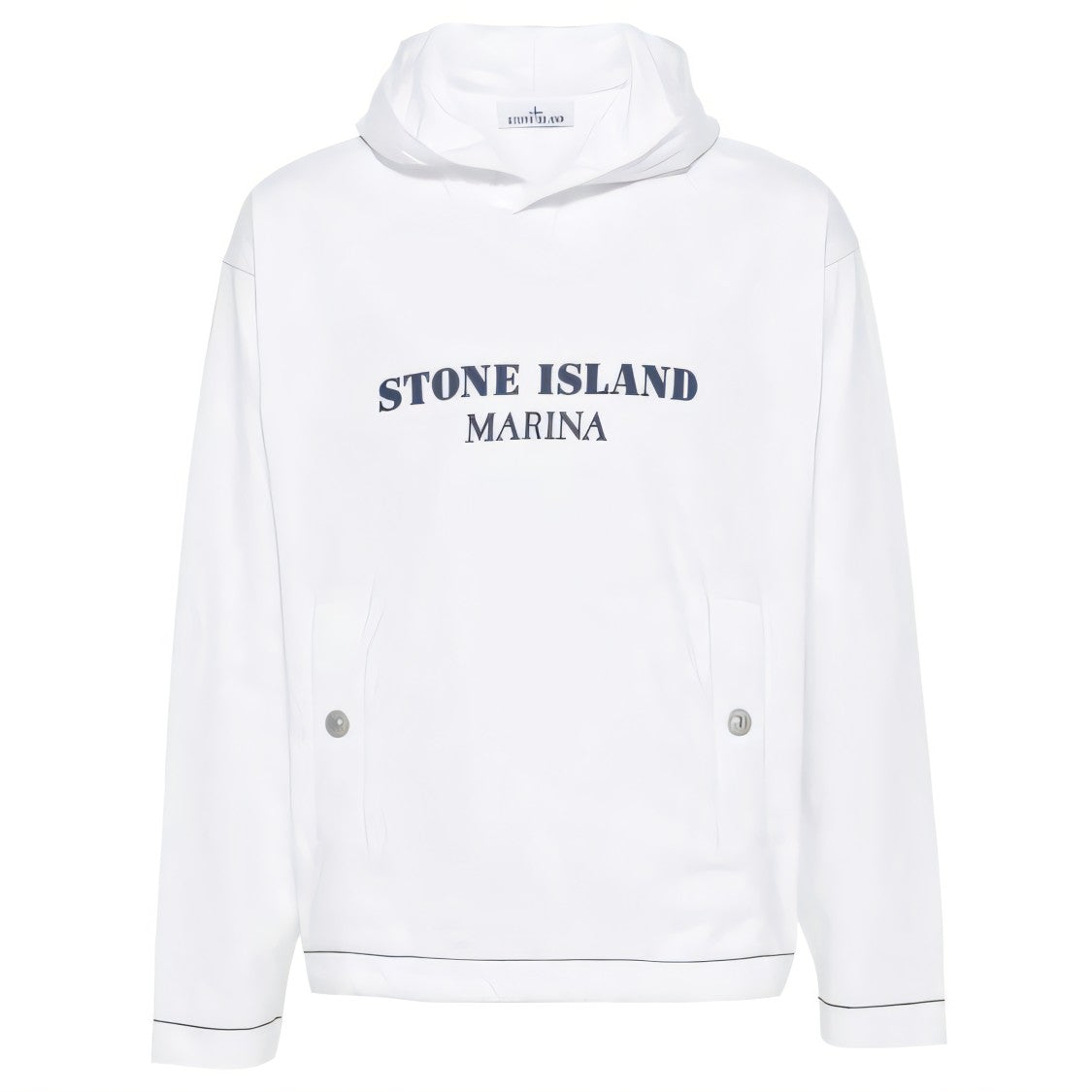 Stone Island White Hooded Sweatshirt