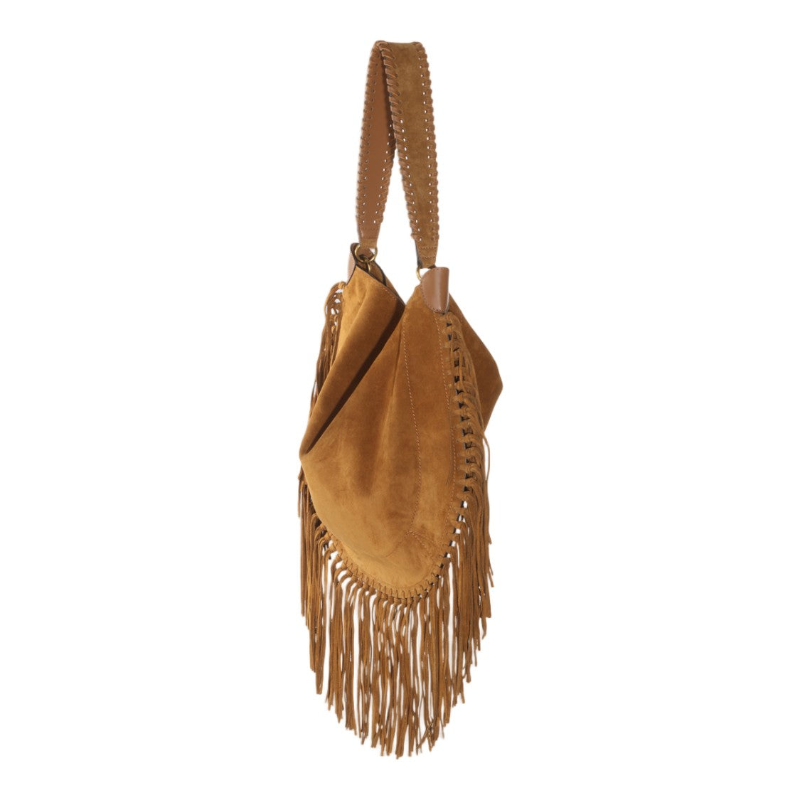 Isabel Marant Soft Suede Bag With Fringe Detailing And Braided Strap