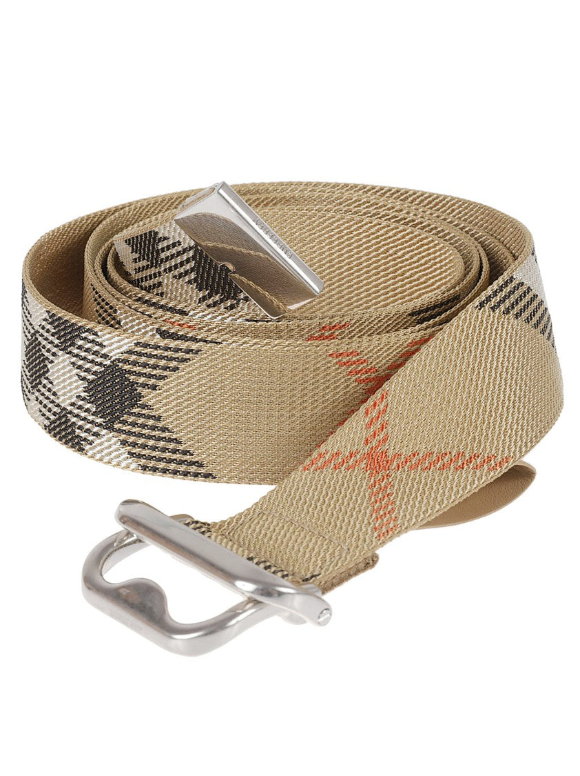 Burberry Woven Design Belt With Distinctive Pattern