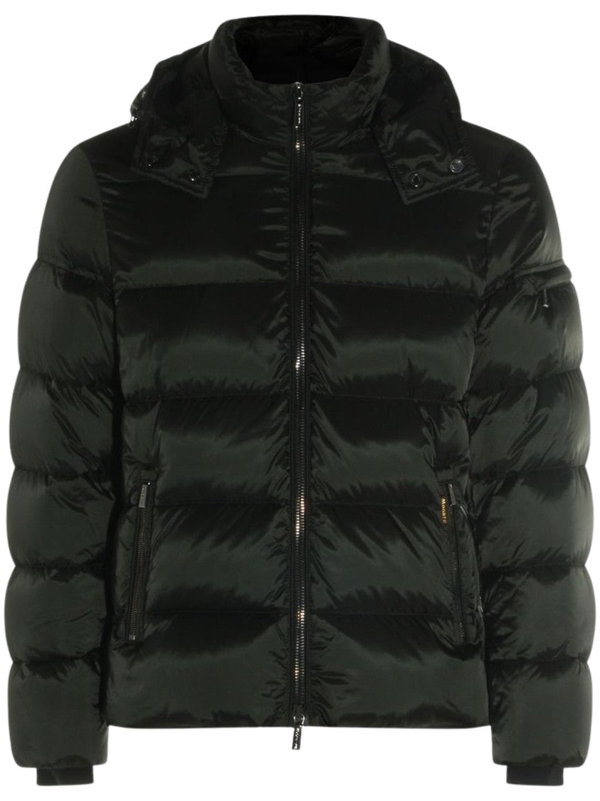 Moorer Quilted Hooded Jacket With Detachable Hood And Zippered Pockets