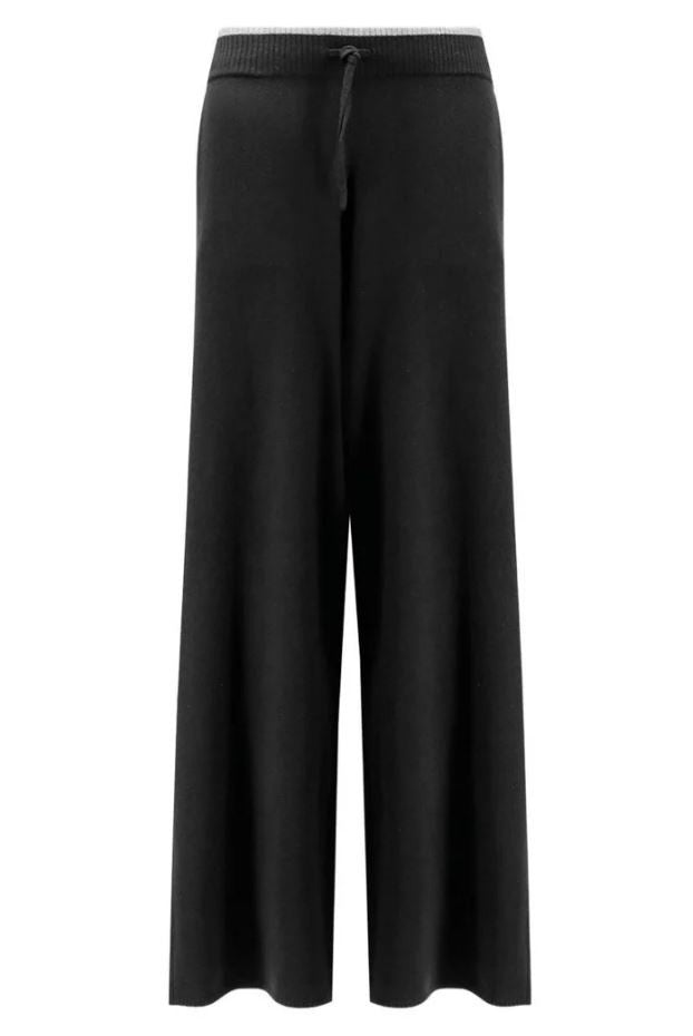 Pinko Wide-Leg Trousers With Ribbed Waistband
