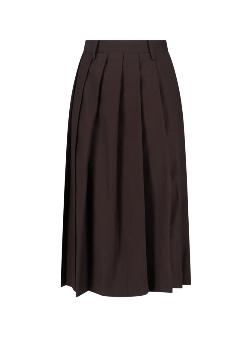Dunst High Waist Midi Skirt With Pleated Design