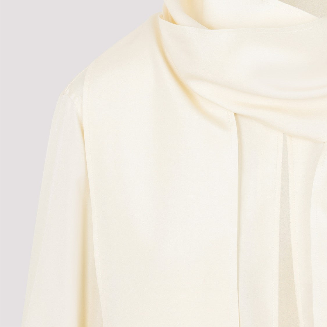 Givenchy White Cream Silk Foulard Blouse