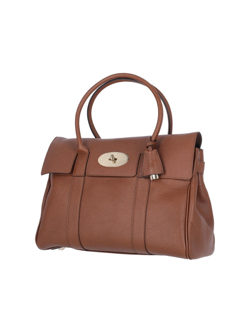 Mulberry Brown Bayswater Grain Leather Shoulder Bag