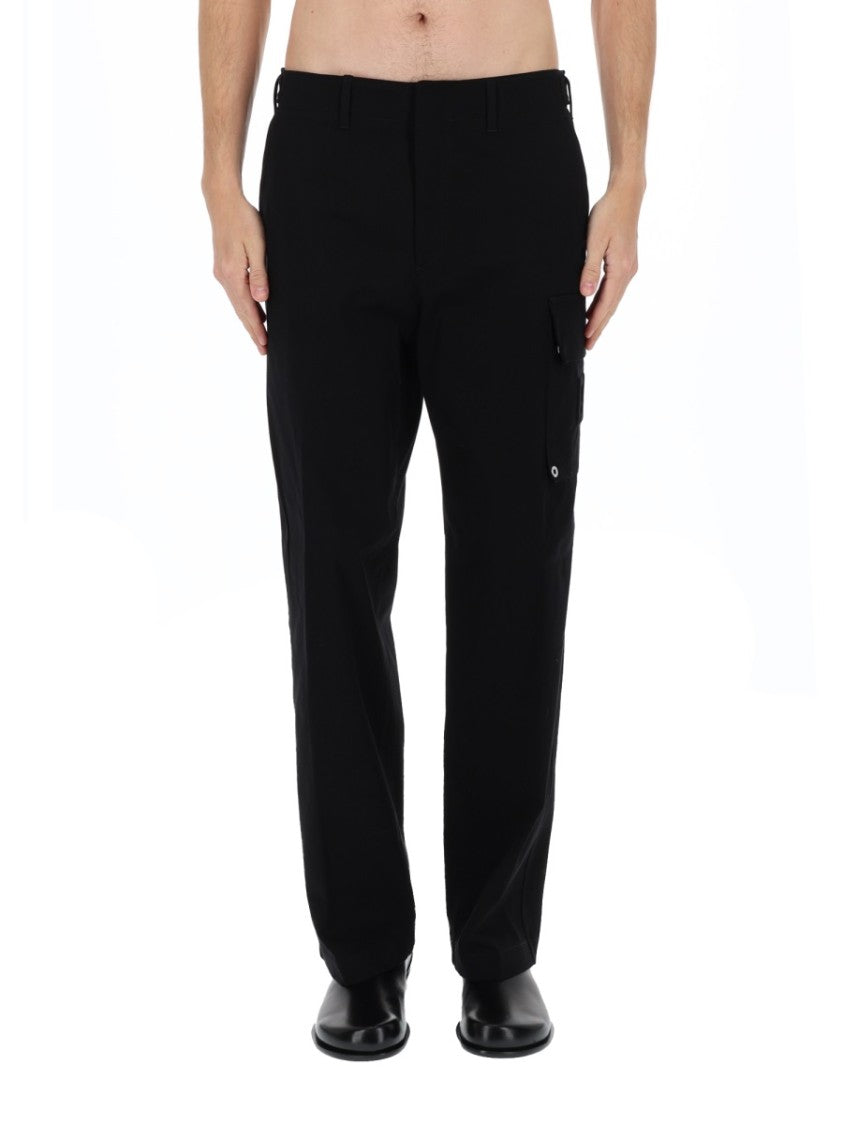 Fendi Straight-Leg Cargo Pants With Subtle Logo Detail
