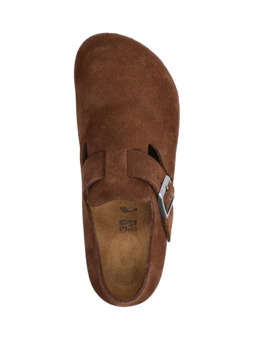 Birkenstock Brown Closed-Toe Adjustable Suede Sandals