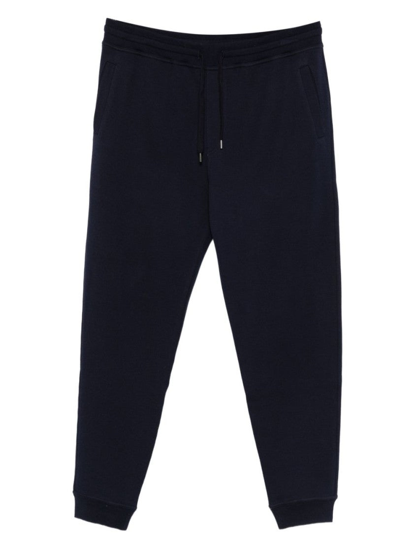 Brunello Cucinelli Navy Blue Trousers With Cuffed Hems