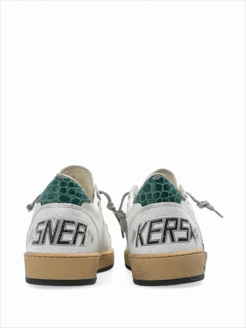 Golden Goose Distressed Low-Top Sneakers With Bold Star Accent