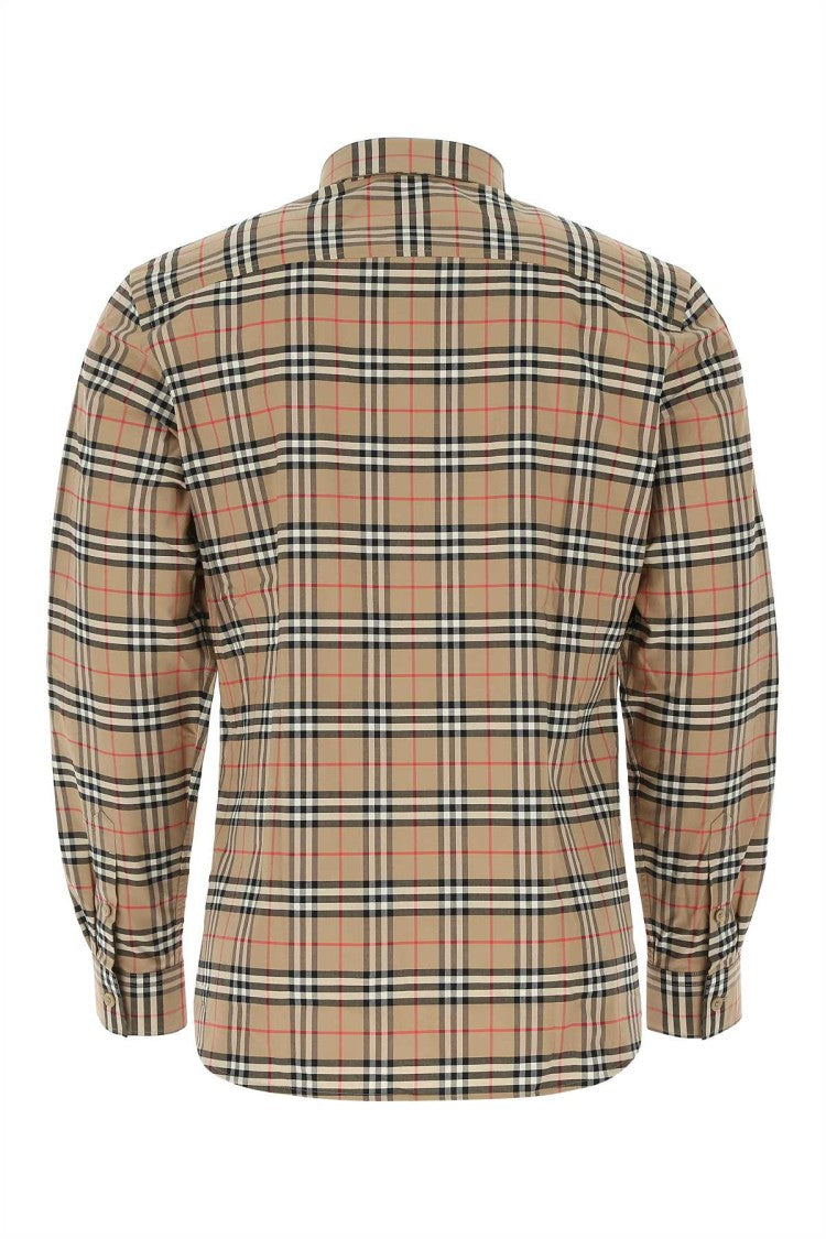 Burberry Tailored Plaid Shirt With Structured Collar