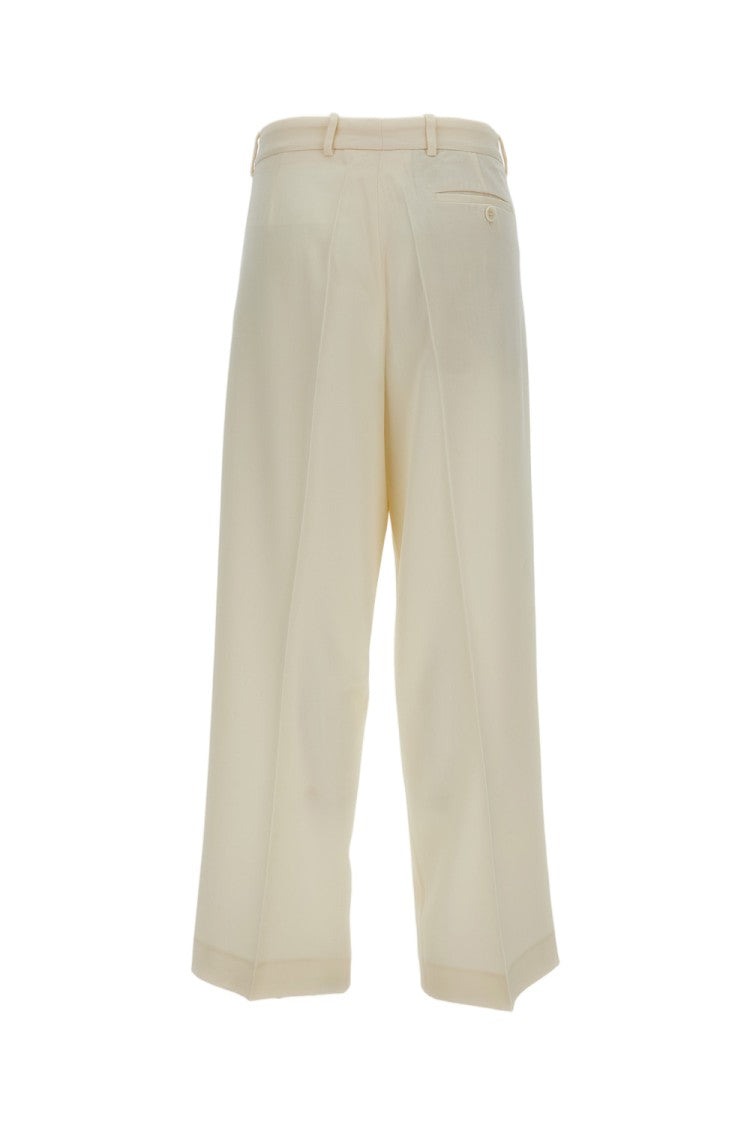 Meta Campania Gilles Straight Tropical Wool Twill Leg Formal Trousers