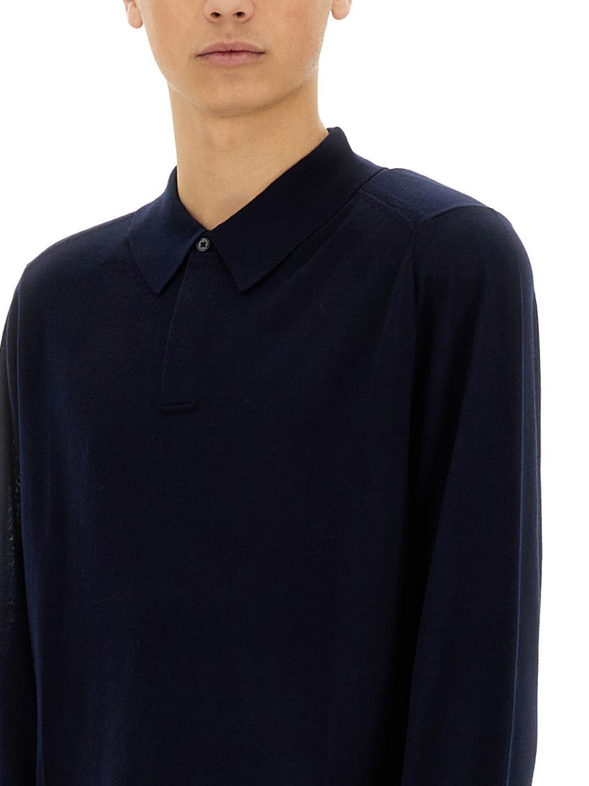Paul Smith Relaxed Fit Merino Wool Polo Shirt