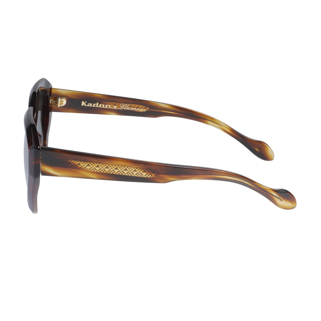 Kador Marilyn/K-S Geometric Tortoiseshell Sunglasses With Angular Lenses