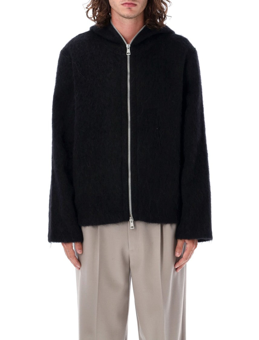 Our Legacy Textured Black Full Zip Hoodie