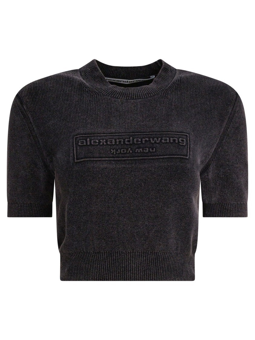 Alexander Wang Cropped Crew Neck T-Shirt