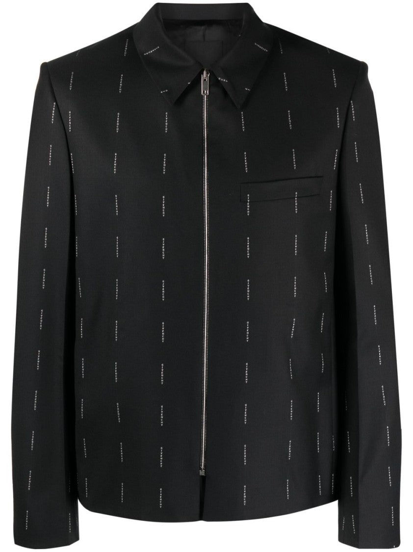 Givenchy Logo-Print Shirt Jacket