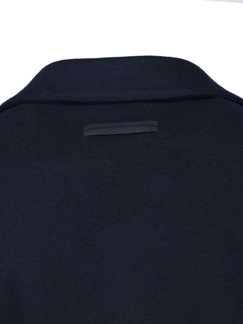 Zegna Wool-Cashmere Shirt Jacket – Navy Blue
