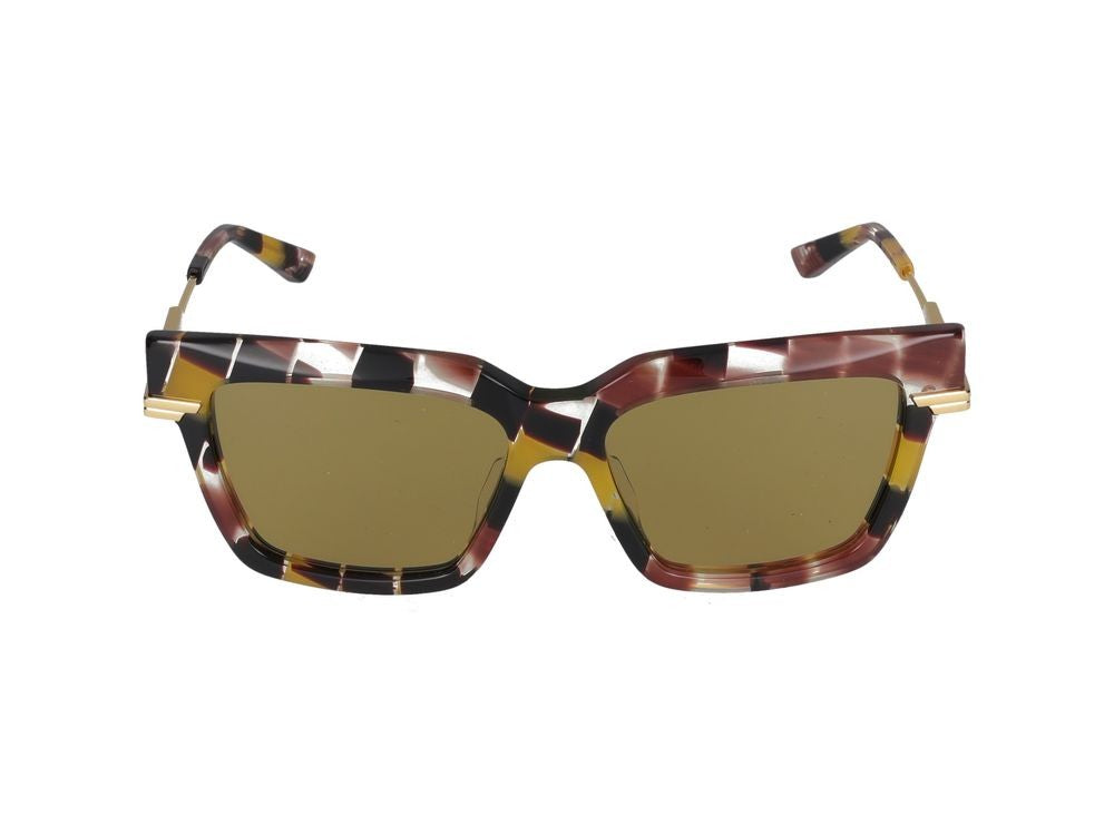 Bottega Veneta Multicolor Multicolor Acetate Design Oversized Sunglasses