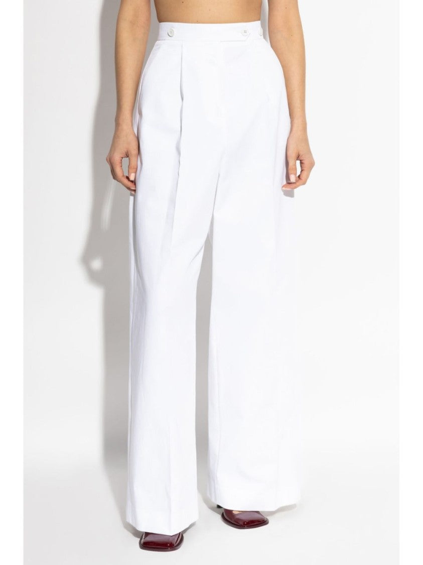 Givenchy Wide-Leg Trousers With Pleat Detailing And Off-Centre Button Fastening
