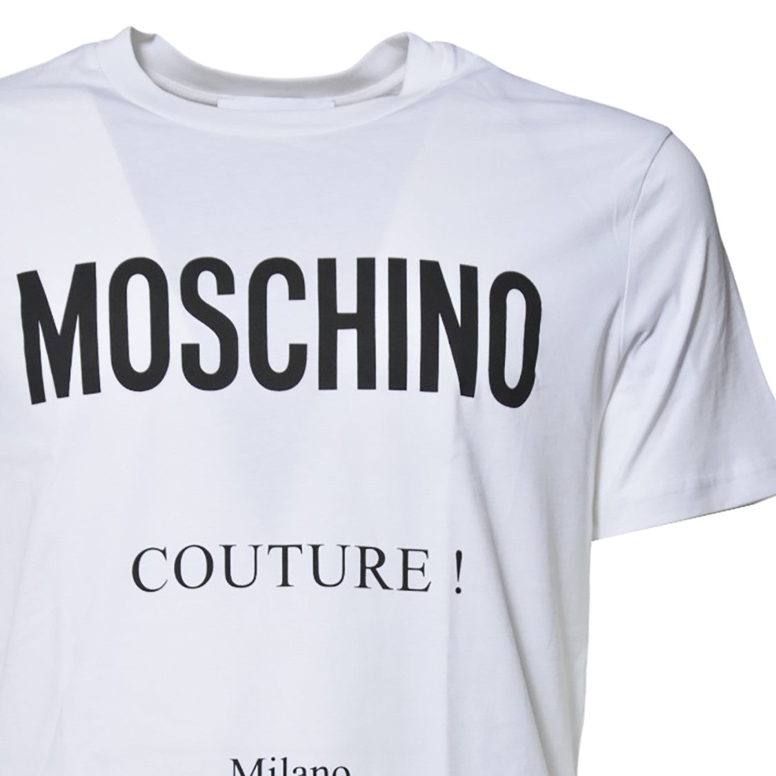 Moschino White Cotton T-Shirt Logo Print