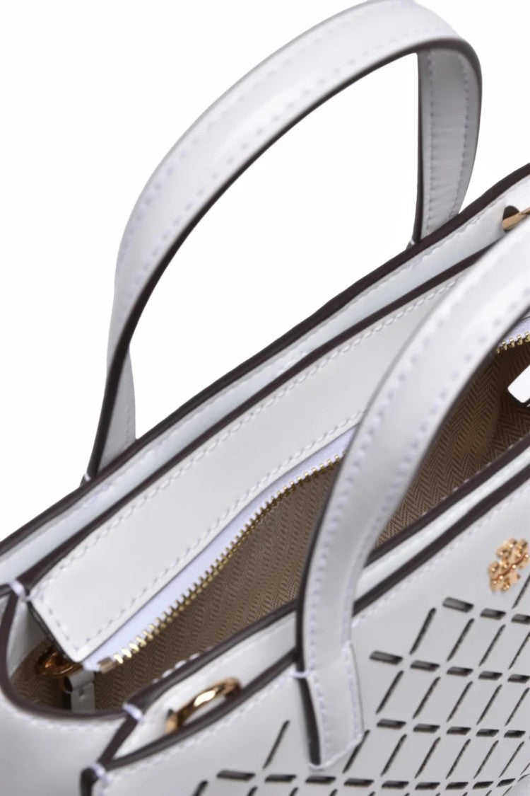 Tory Burch Emerson Perforated Mini Shoulder Bag - White