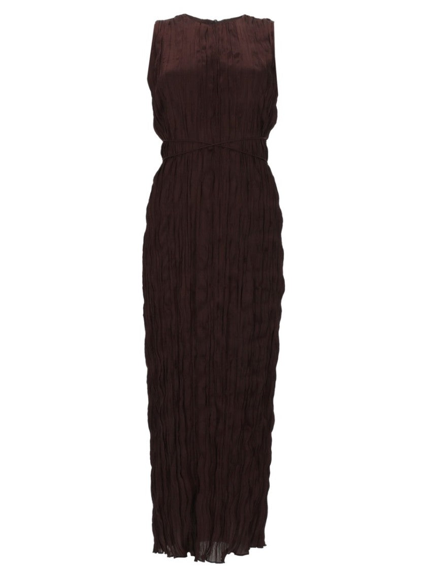 Staud Mizu Polyester Crinkled Belted Dress