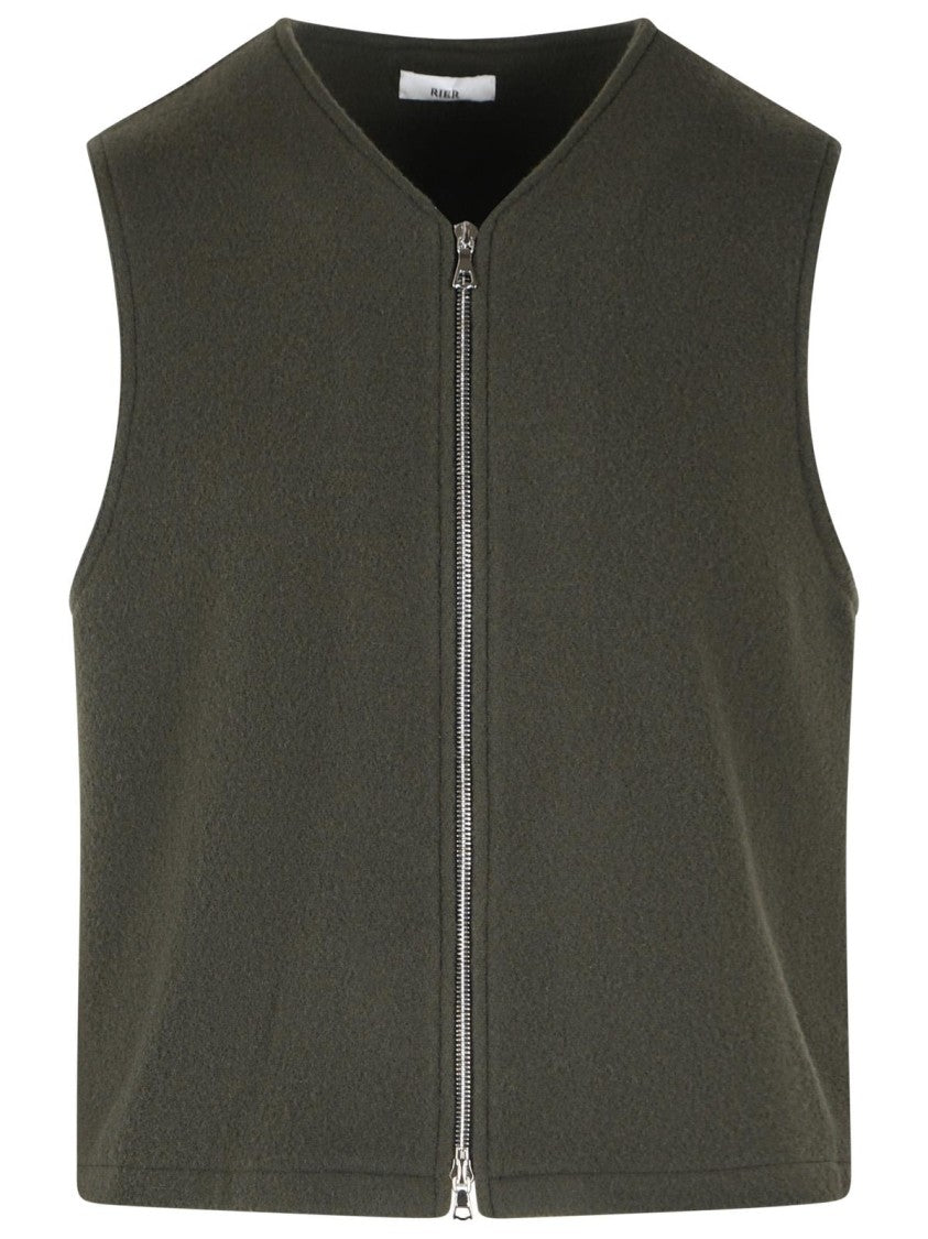 Rier Mole Half-Zip Utility Wool Vest