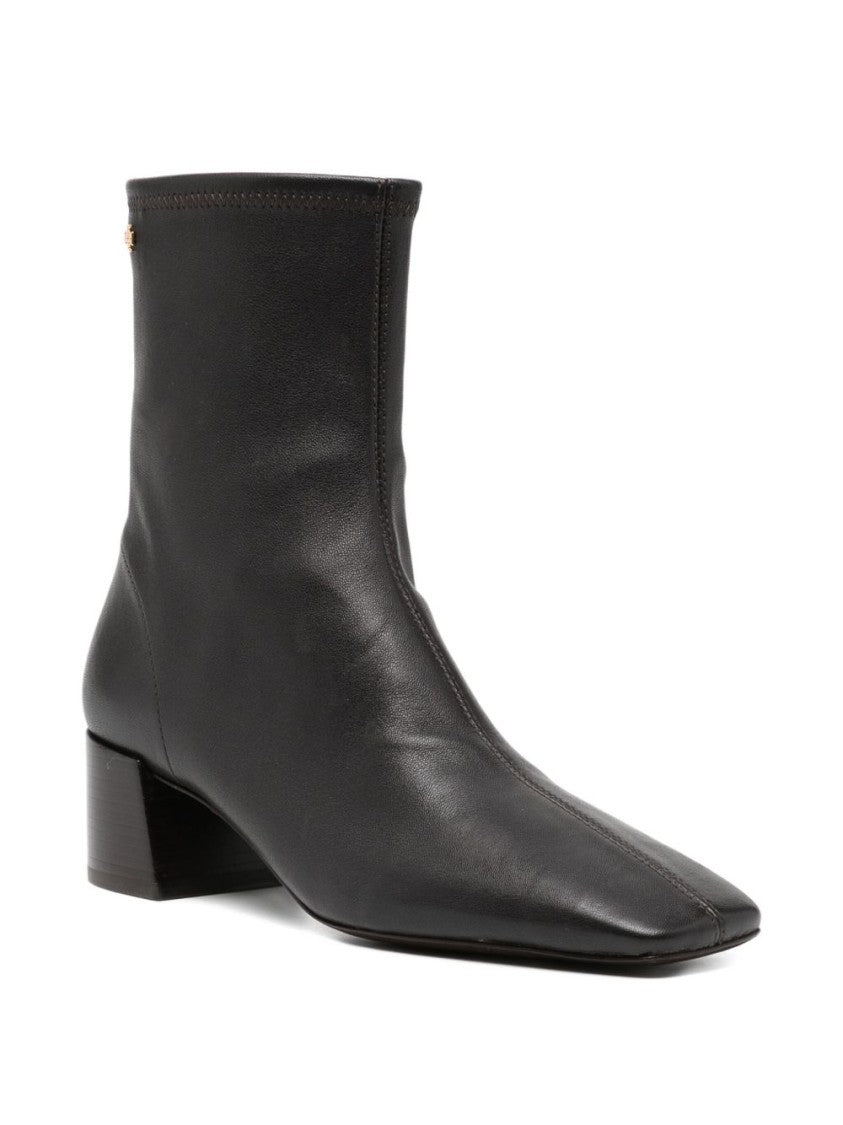 Tory Burch Smooth Leather Ankle Boots With Pointed Toe