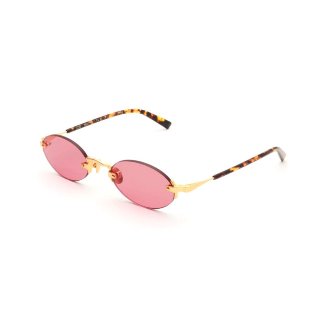 Gast Quantum Oval-Shape Sunglasses With Gold-Tone Metal Frames