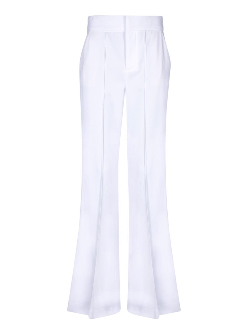Alice + Olivia White Flared Trousers