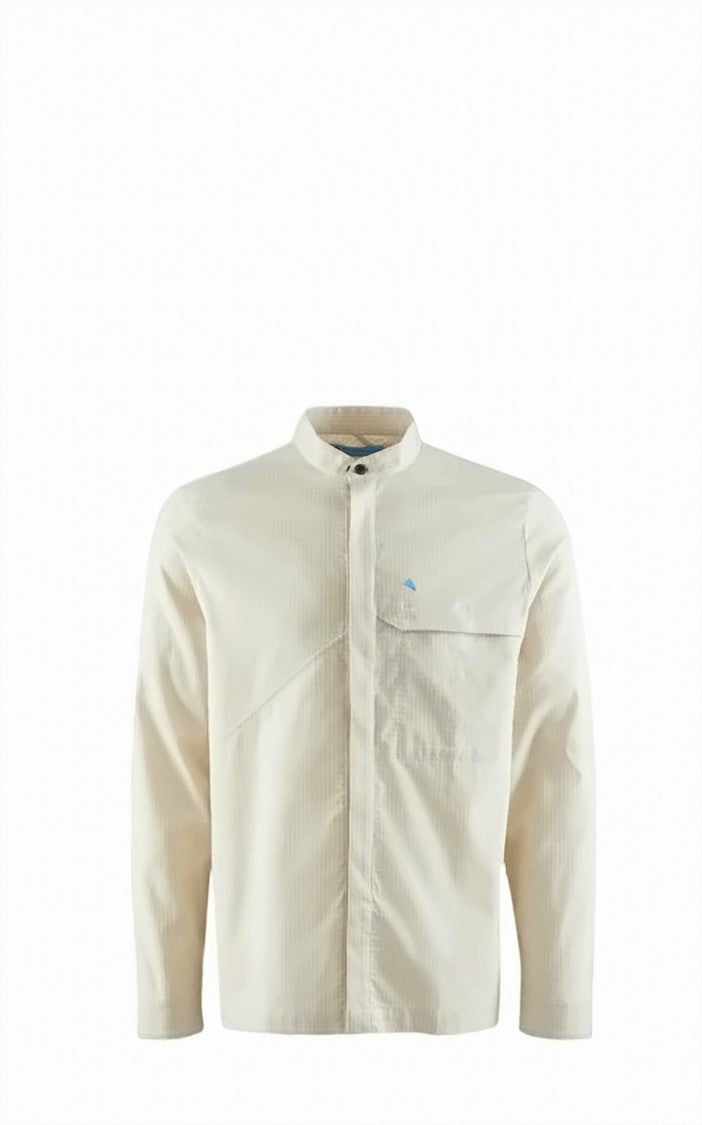 Klattermusen Minimalist Long-Sleeve Shirt With Mandarin Collar And Boxy Fit