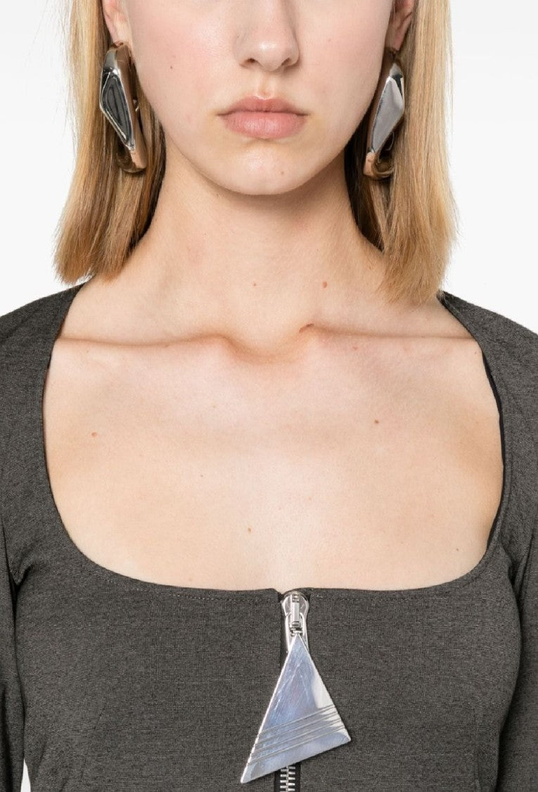 The Attico Fitted Long Sleeve Mini Dress