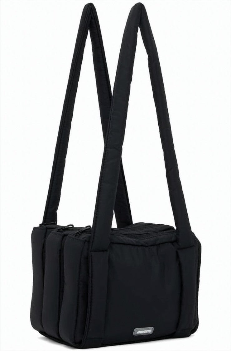 Amomento Rectangular Padded Nylon Shoulder Bag