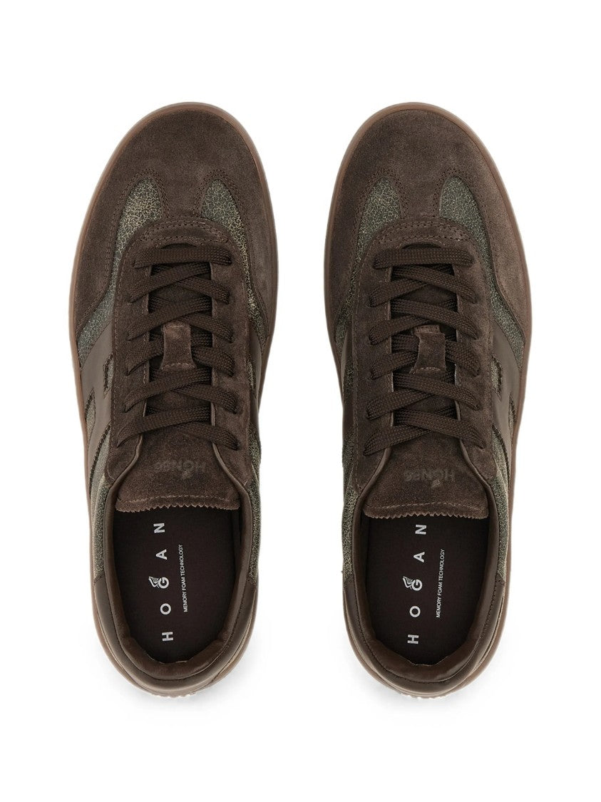 Hogan Low-Top Sneakers With Textured Materials And Tonal Logo