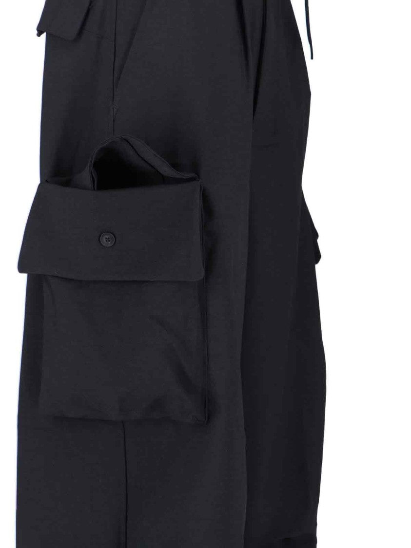 Y-3 Cargo Trousers With Cut-Out Detail – Black