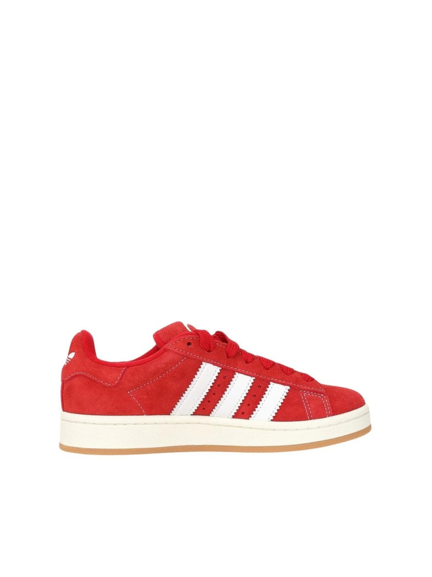 Adidas Red Low-Top Suede Sneakers