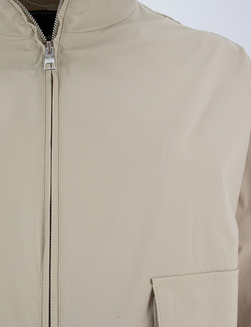 Kiton Beige Jacket With High Collar