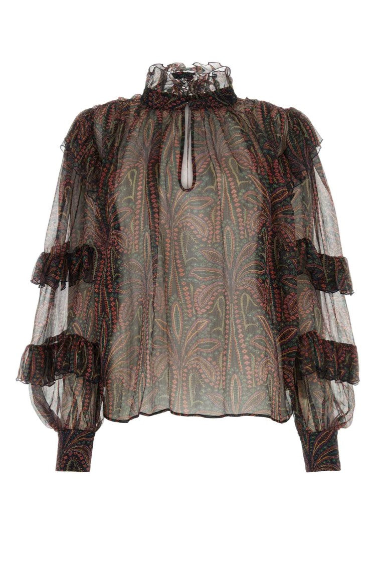 Etro Printed Crepe Blouse