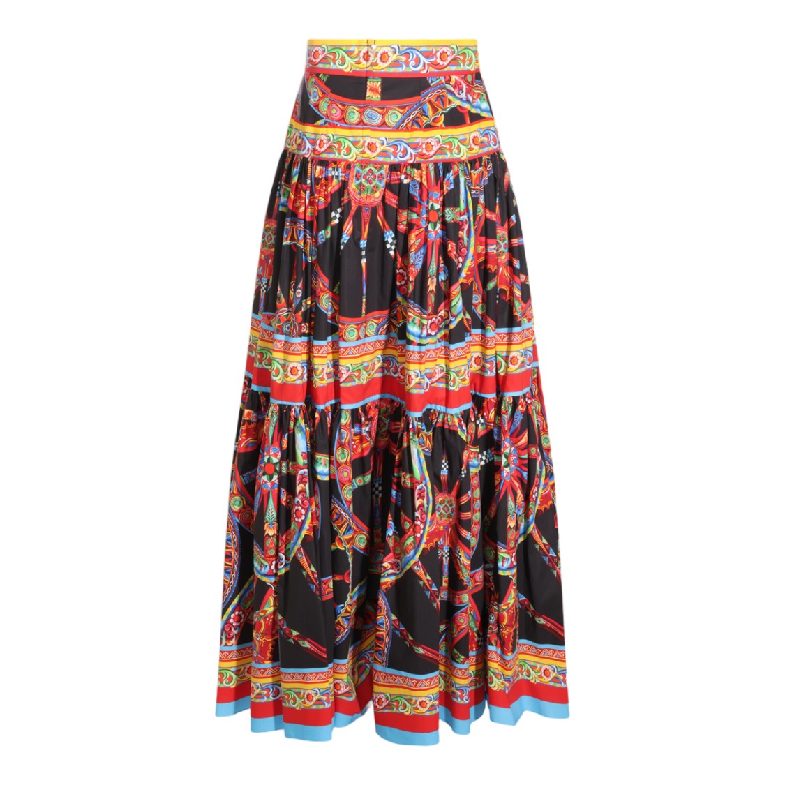 Dolce & Gabbana Voluminous High-Waisted Skirt With Intricate Patterning