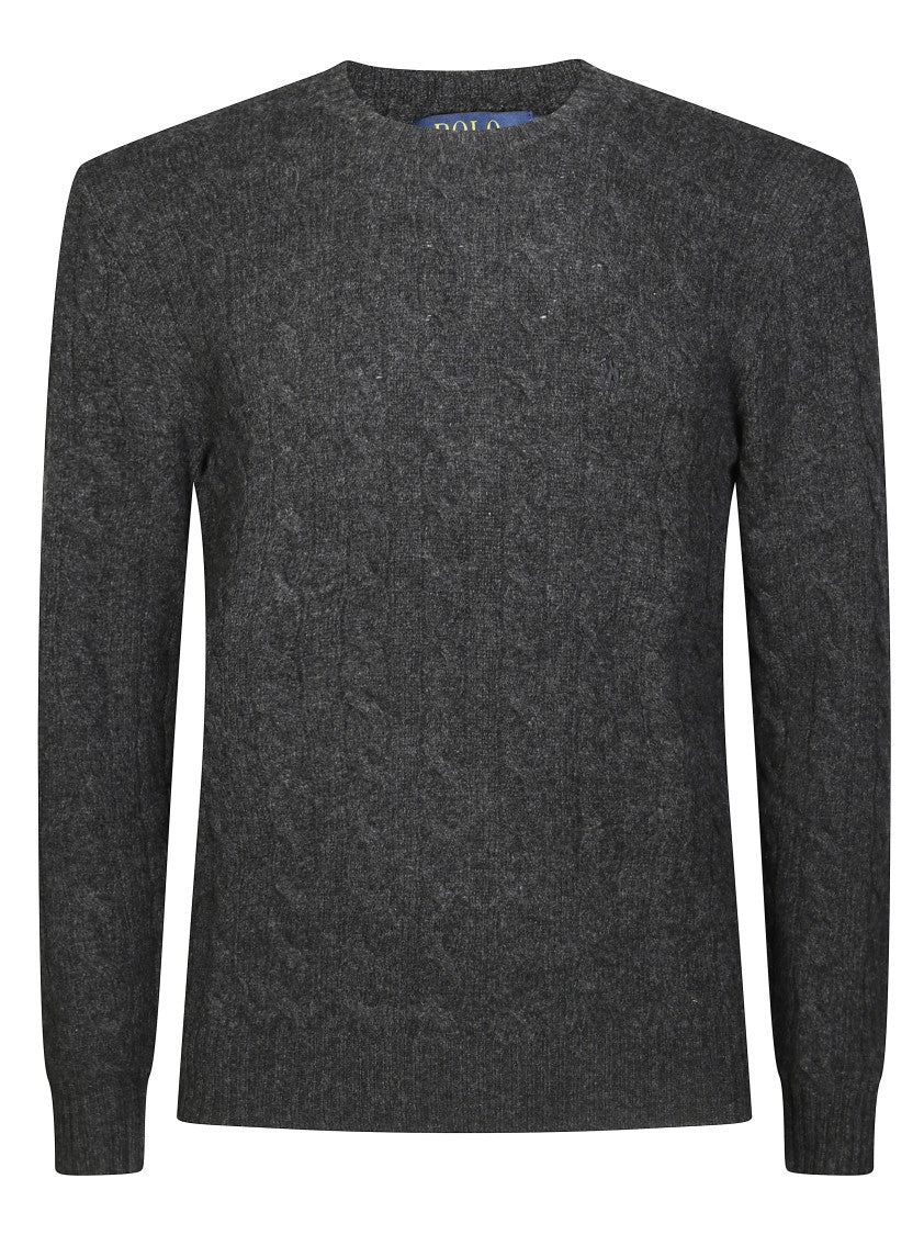 Polo Ralph Lauren Dark Grey Cable-Knit Sweater