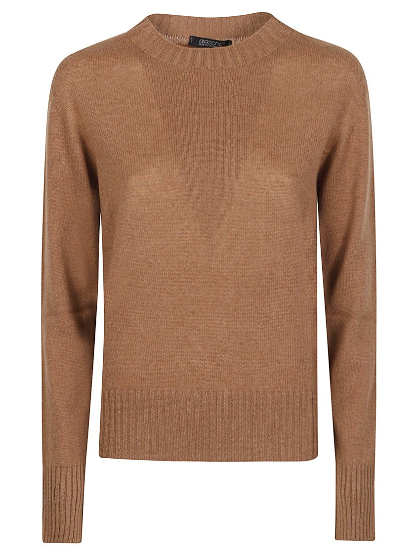 Aragona Ribbed Cashmere Crewneck Sweater