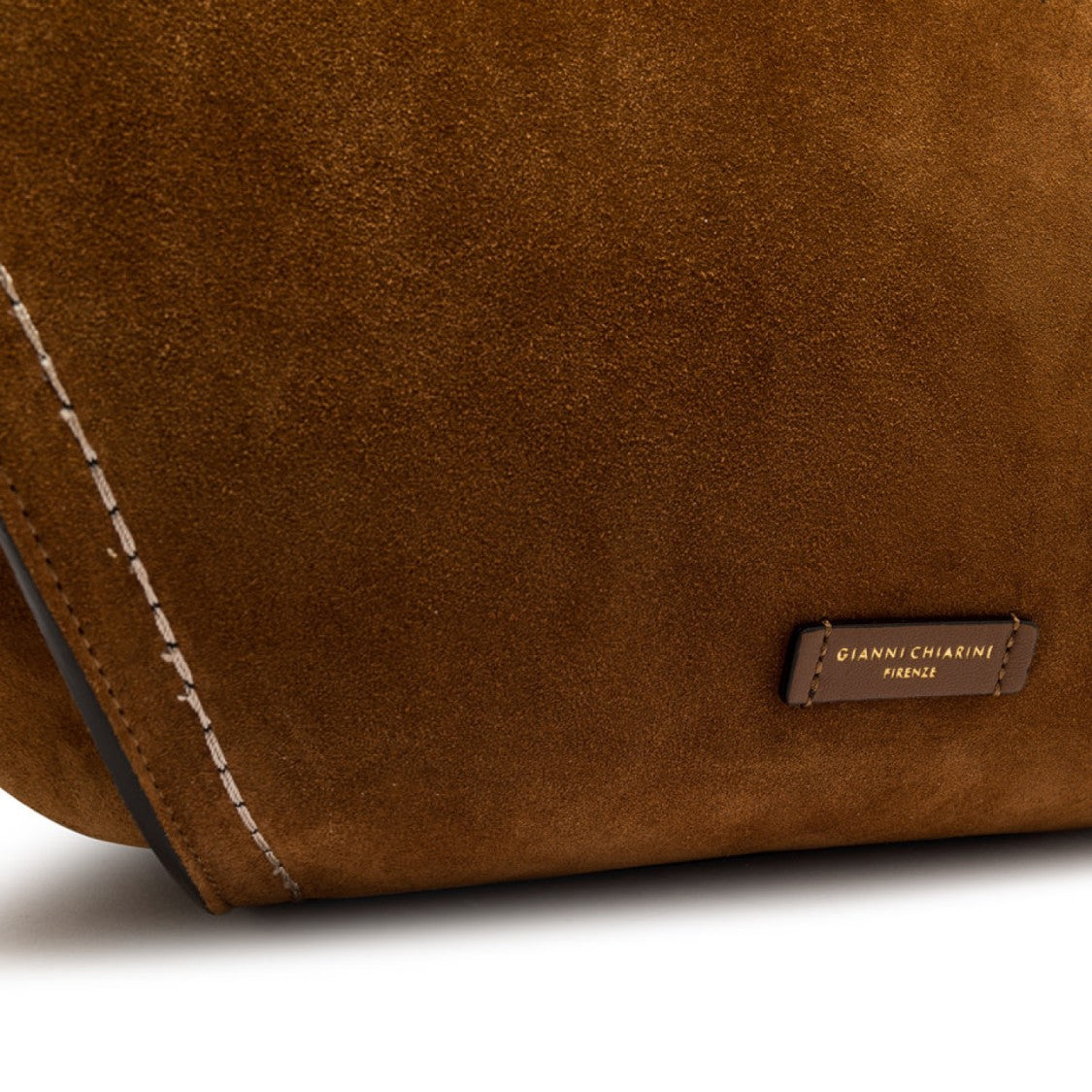 Gianni Chiarini Cognac Bloom Suede Bag