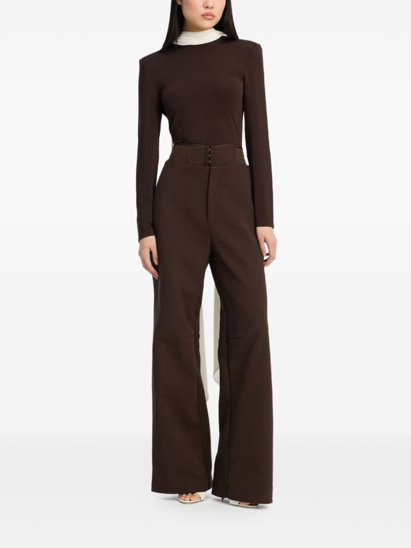 Rotate Wide-Leg Trousers With High Waist