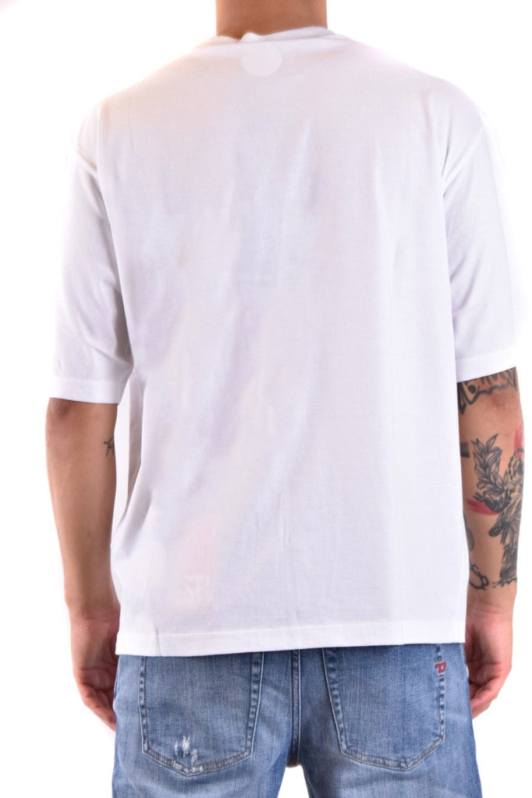 Dsquared2 White Cotton Wordmark T-Shirt