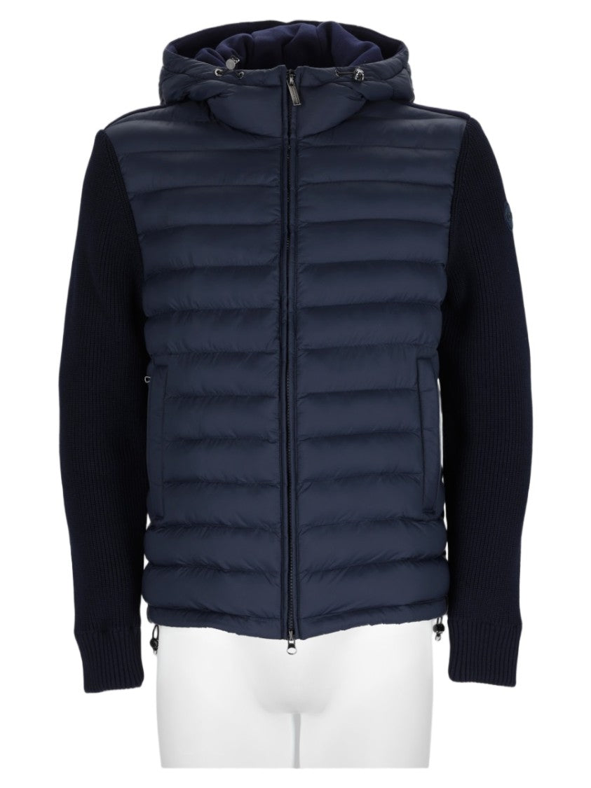 Colmar Originals Blue Quilted Ribbed-Sleeve Down Jacket