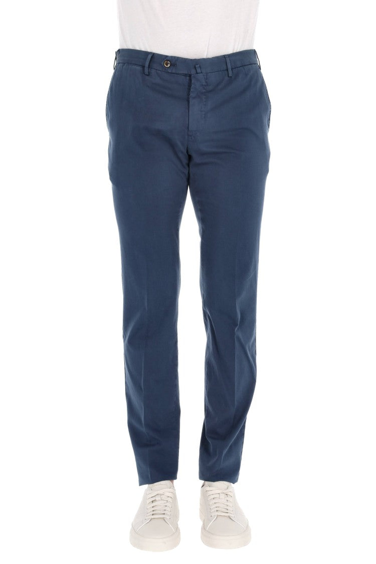Pt Torino Super Slim Fit Cotton-Silk Trousers