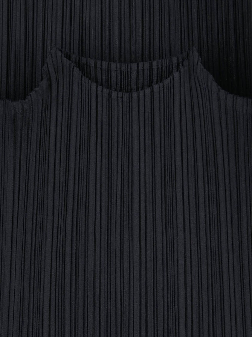 Pleats Please Issey Miyake Sleeveless Midi Dress With Distinct Pleated Texture