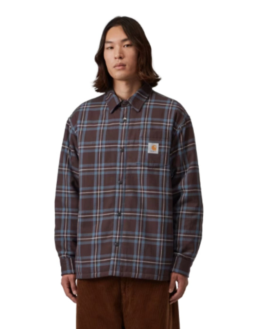 Carhartt Wip Palisander Baird Checked Cotton Padded Shirt Jacket