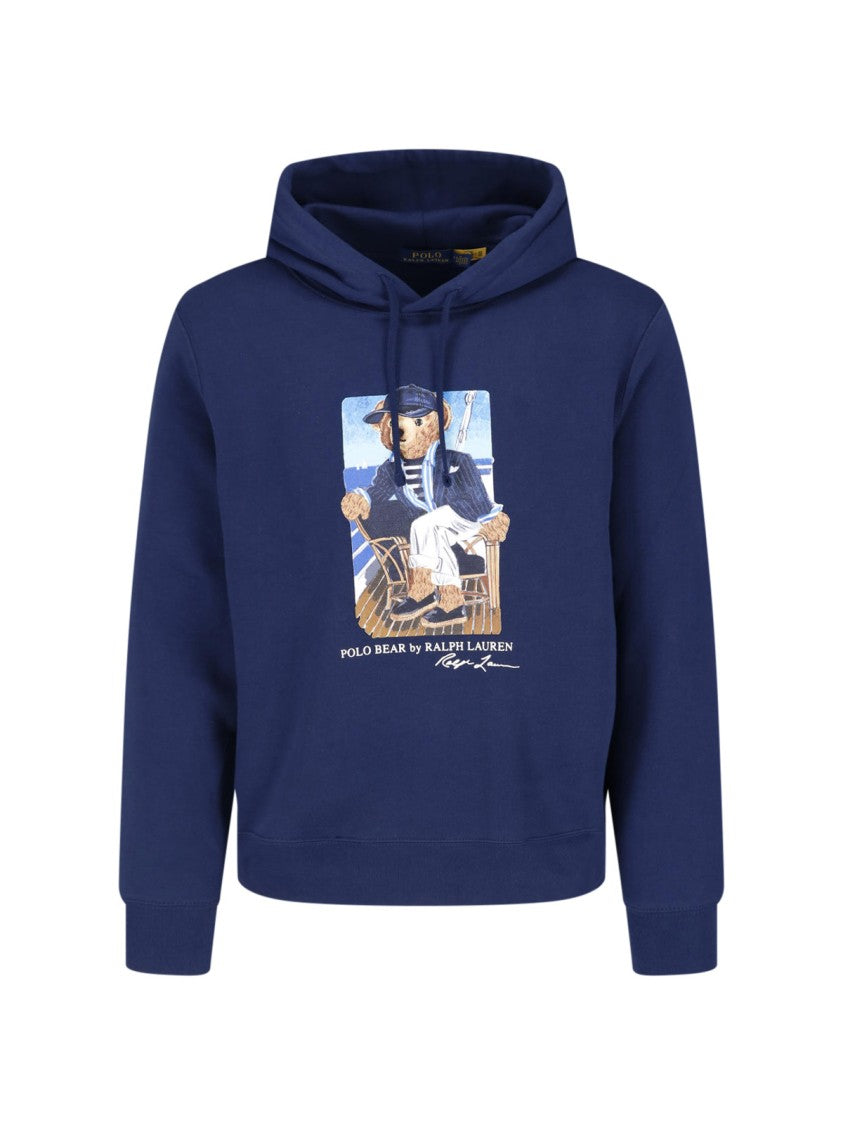 Polo Ralph Lauren Navy Blue Polo Bear Hooded Sweatshirt