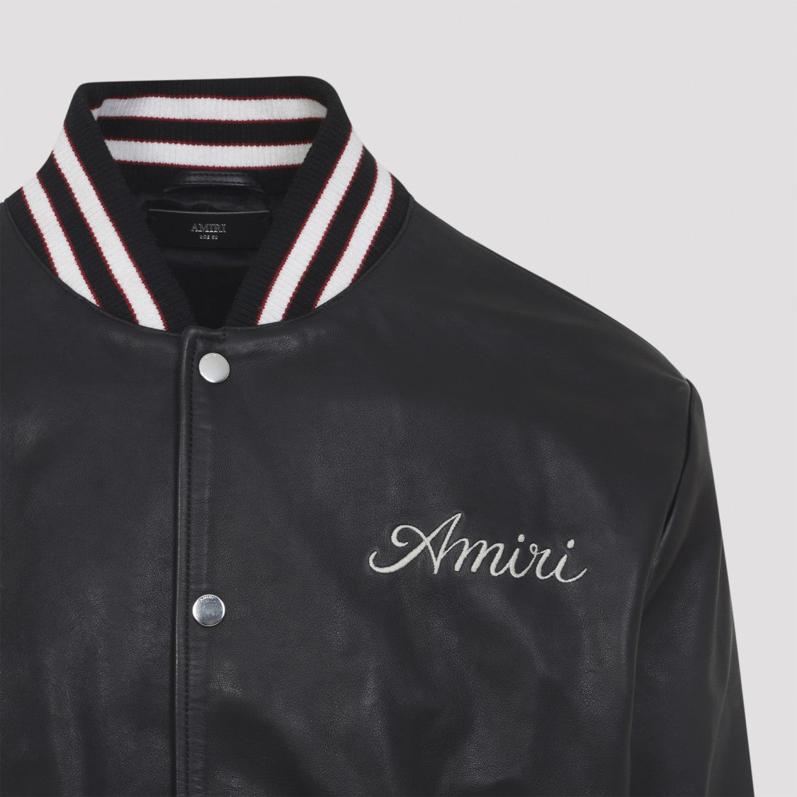 Amiri Club Black Leather Varsity Jacket